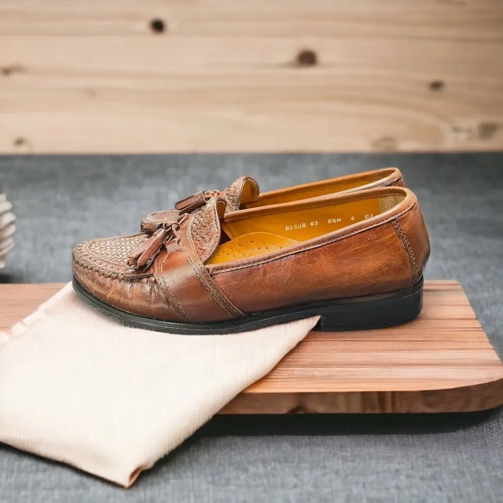 Nunn Bush l  Men’s slip on Leather Loafers l Brown w/ Tassel accent l Size 8 1/2